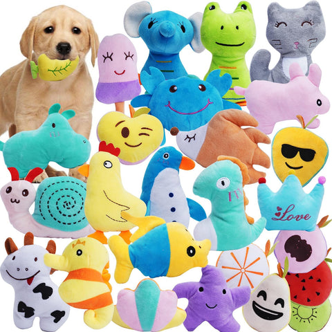 26-Pack Soft Squeaky Dog Toys – Small/Medium, Colorful & Fun