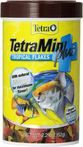 Tetra TetraMin Plus Tropical Flakes, 2.2 oz, with Shrimp