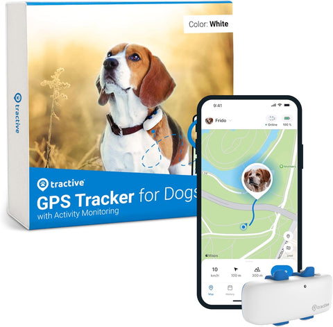 Tractive GPS Dog Tracker – Real-Time Location & Health Alerts – Collar Attachment