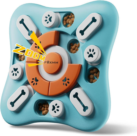 FOXMM Dog Puzzle Toy – IQ Training & Slow Feeder – Squeaky Enrichment