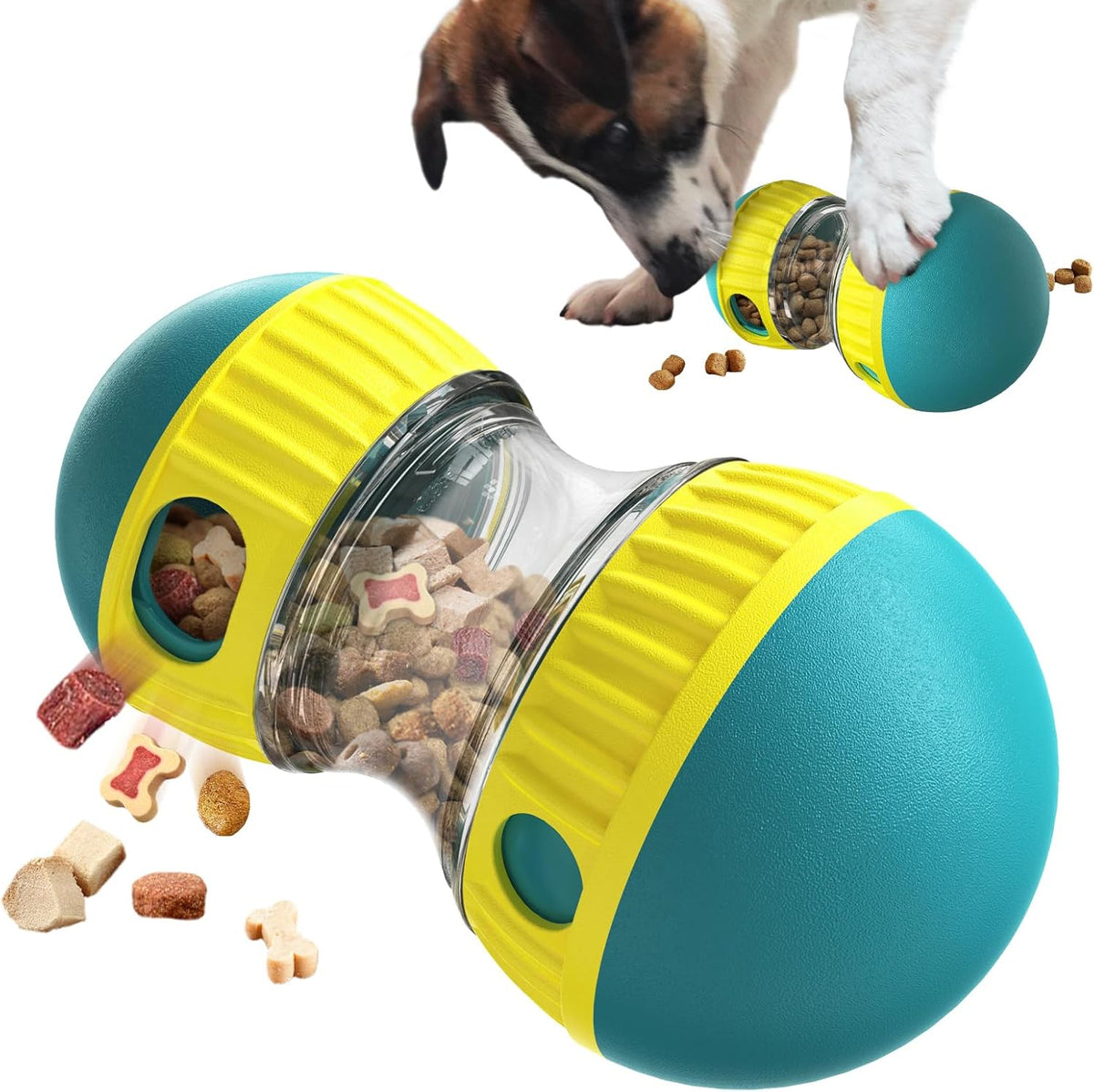 Dog Puzzle Ball – Adjustable Treat Dispenser – Tough Slow Feeder for All Sizes