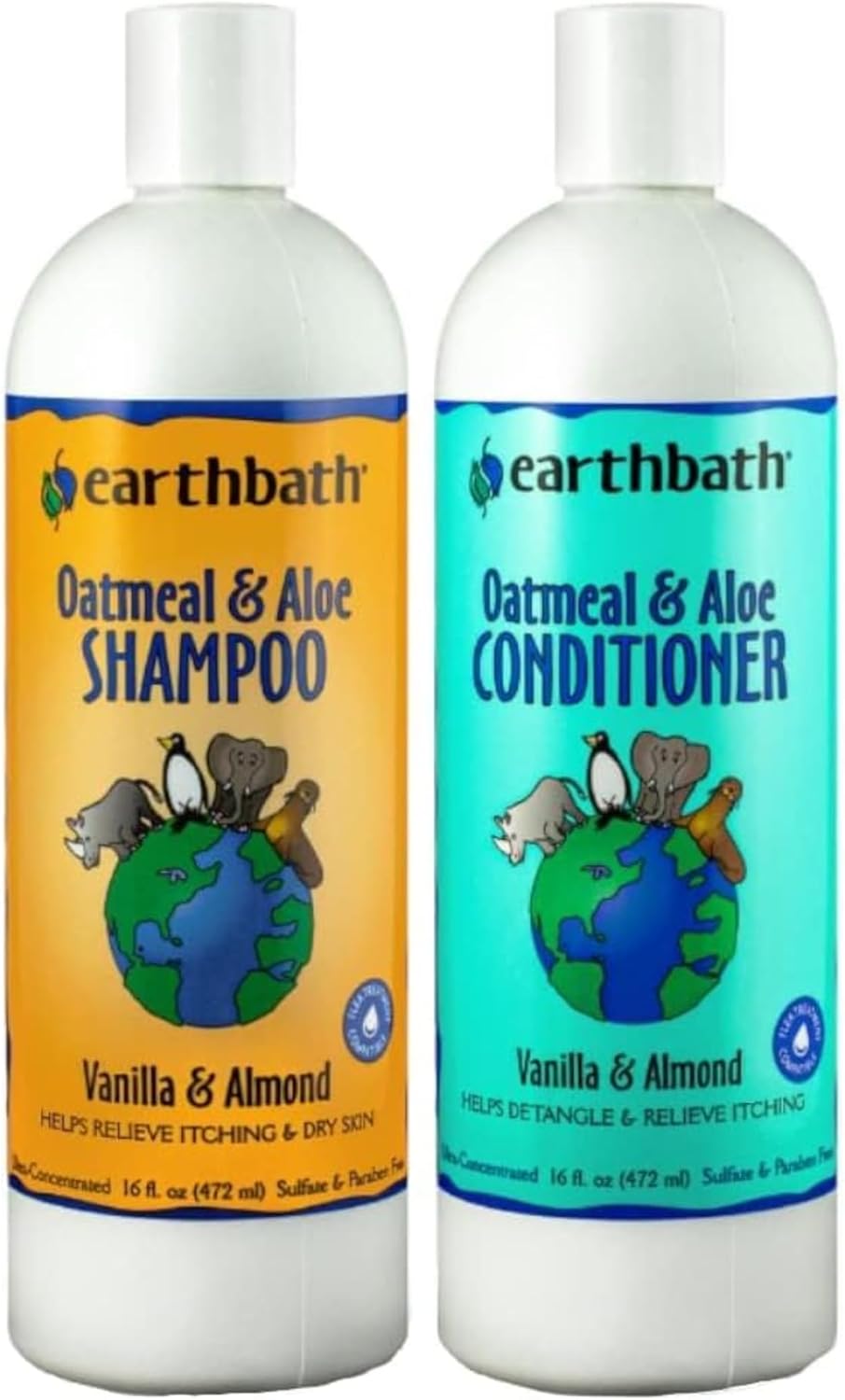 Earthbath Oatmeal & Aloe Dog Shampoo - Itch Relief, Hypoallergenic - 16oz