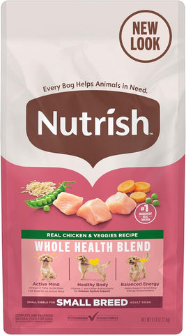 Rachael Ray Nutrish Little Bites Small Breed Dry Dog Food, Real Chicken & Veggies Recipe, 6 lbs