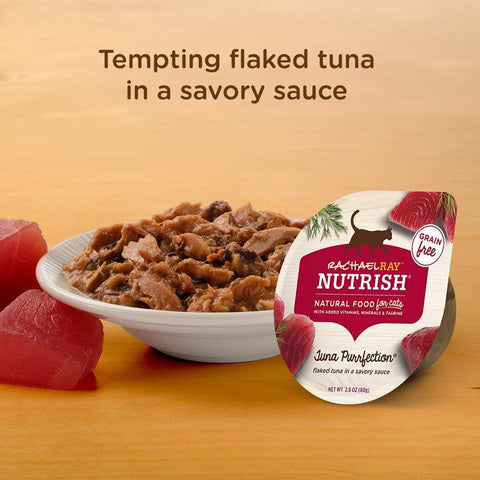 Rachael Ray Nutrish Tuna Purrfection Wet Cat Food, 2.8 oz Cup (Pack of 12), Grain Free