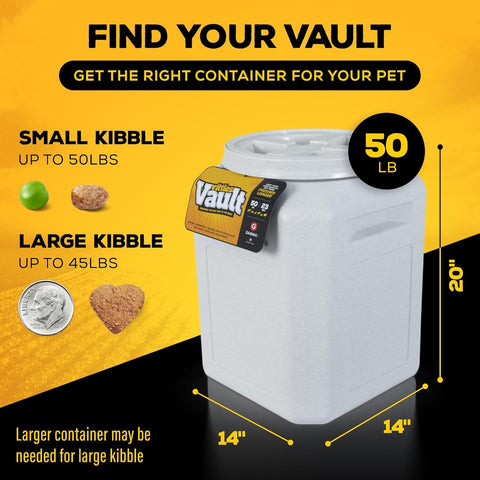 Gamma2 Vittles Vault Pet Food Storage, 50lbs, 14"L x 20"H