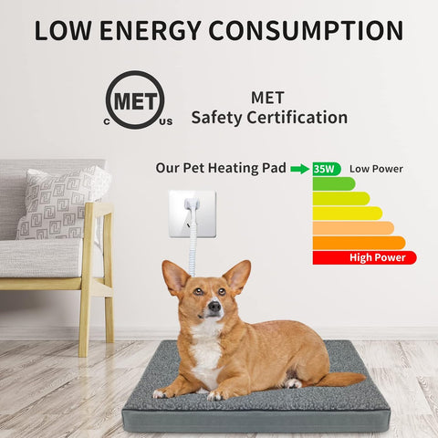 Heated Pet Bed – Orthopedic, Auto-Temp Control – Washable & Waterproof