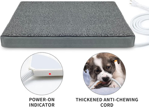 Heated Pet Bed – Orthopedic, Auto-Temp Control – Washable & Waterproof