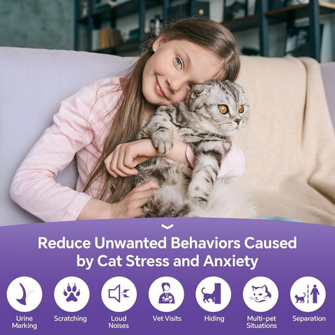 Cat Calming Pheromone Spray – Reduces Anxiety & Scratching – 60-Day Kit