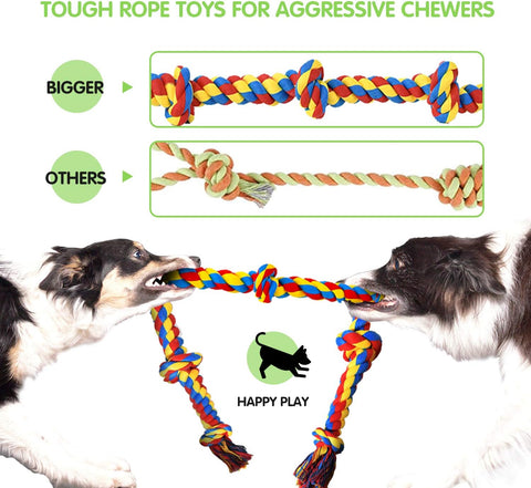SHARLOVY Indestructible Chew Toys – Tough for Aggressive Chewers – 9-Piece Set
