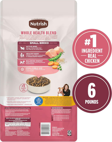 Rachael Ray Nutrish Little Bites Small Breed Dry Dog Food, Real Chicken & Veggies Recipe, 6 lbs